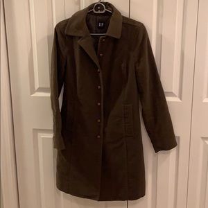 Long brown lined coat